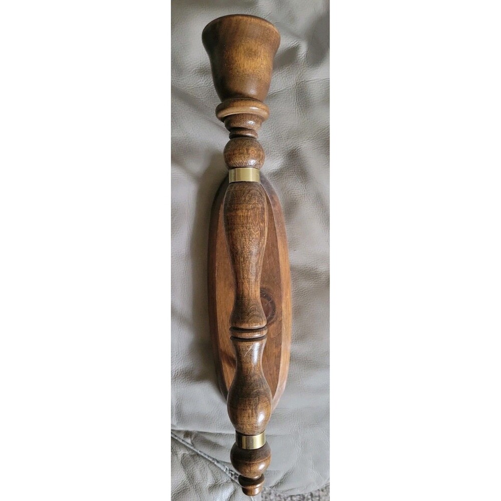 Wooden Wall Candle Sconce Country Decor Vtg Homco Cottageore Grannycore 1980s